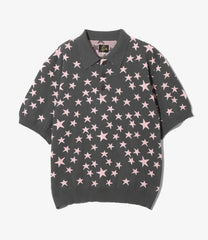 S/S Polo Sweater-PE/Washi Knit/Star