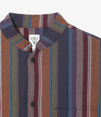 Stand Collar Shirt - Multi Stripe