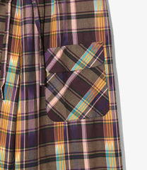 String Cuff Balloon Pant - Madras Plaid