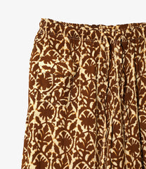 String Cropped Pant- Batik Leaf Pt.