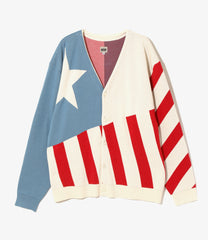 Knit Cardigan- Stars and Stripes