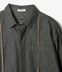 Combo Short Collar Shirt - Cotton Denim Shirting