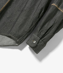 Combo Short Collar Shirt - Cotton Denim Shirting