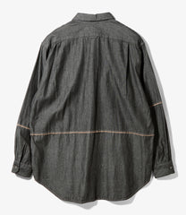 Combo Short Collar Shirt - Cotton Denim Shirting