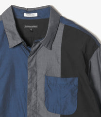 Combo Short Collar Shirt - Cotton Iridescent Broadcloth