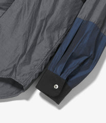 Combo Short Collar Shirt - Cotton Iridescent Broadcloth