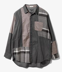 Combo Short Collar Shirt - Cotton Music Note Print