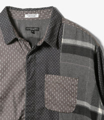 Combo Short Collar Shirt - Cotton Music Note Print