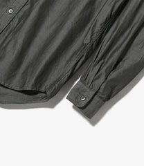 Banded Collar Shirt - Cotton Iridescent Broadcloth