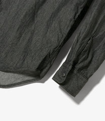 Banded Collar Shirt - Cotton Denim Shirting