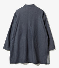 Dayton Long Shirt - Cotton Denim Flannel