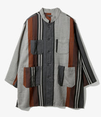 Dayton Long Shirt - Wide Stripe Worsted Wool