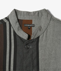 Dayton Long Shirt - Wide Stripe Worsted Wool