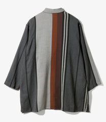 Dayton Long Shirt - Wide Stripe Worsted Wool