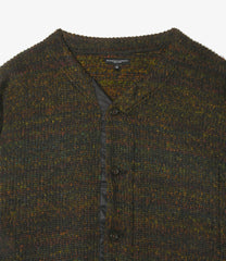 Knit Cardigan - Wool Poly Nep Sweater Knit