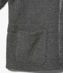 Knit Cardigan - Wool Poly Nep Sweater Knit