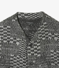 Knit Cardigan - Pattern Block Jacquard