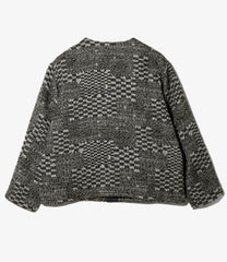 Knit Cardigan - Pattern Block Jacquard