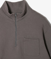 Zip Mock Neck - 12oz Cotton Fleece