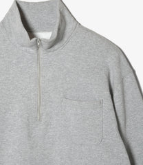 Zip Mock Neck - 12oz Cotton Fleece