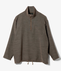 Zip Mock Neck - Tri Blend Jersey Knit