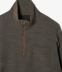 Zip Mock Neck - Tri Blend Jersey Knit
