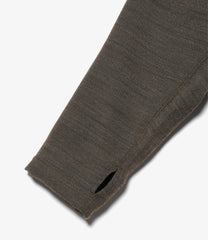 Zip Mock Neck - Tri Blend Jersey Knit