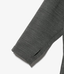 Zip Mock Neck - Tri Blend Jersey Knit