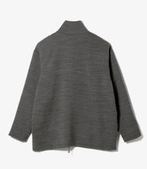Zip Mock Neck - Tri Blend Jersey Knit