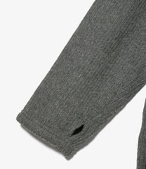 Zip Mock Neck - Wool Poly Nep Sweater Knit
