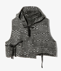 Knit Wrap Vest - Pattern Block Jacquard