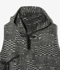 Knit Wrap Vest - Pattern Block Jacquard
