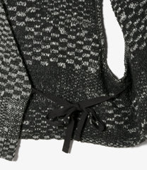 Knit Wrap Vest - Pattern Block Jacquard