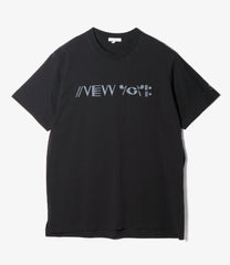 Printed Cross Neck T-shirt - NY
