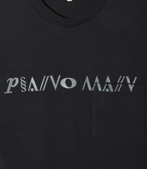 Printed Cross Neck T-shirt - Piano