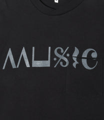 Printed Cross Neck T-shirt - Music