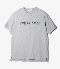 Printed Cross Neck T-shirt - NY