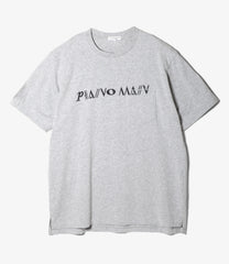 Printed Cross Neck T-shirt - Piano