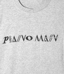 Printed Cross Neck T-shirt - Piano