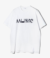 Printed Cross Neck T-shirt - Music