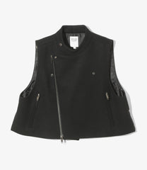 Double Motorcycle Vest - Melton