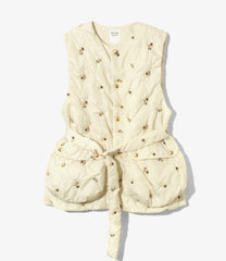 Padded Vest - Original Floral Emb.
