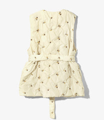 Padded Vest - Original Floral Emb.