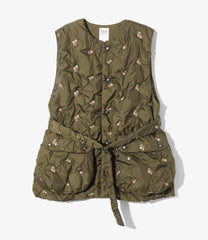 Padded Vest - Original Floral Emb.