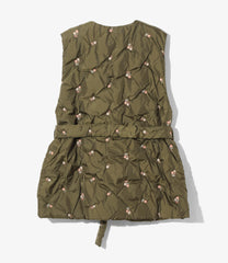 Padded Vest - Original Floral Emb.