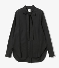 Ribbon Tie Blouse - Solid＆Leopard