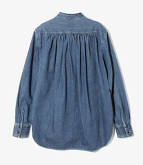 Ribbon Tie Blouse - Denim