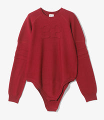 Embossed Bodysuit Sweater