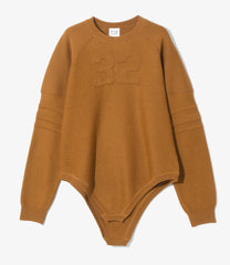 Embossed Bodysuit Sweater