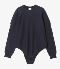 Embossed Bodysuit Sweater